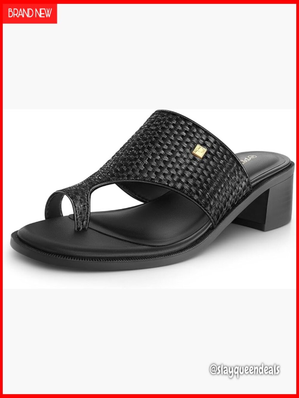 Women's Low Block Chunky Heel Sandals Open Toe Slip On Mules Comfortable Summer